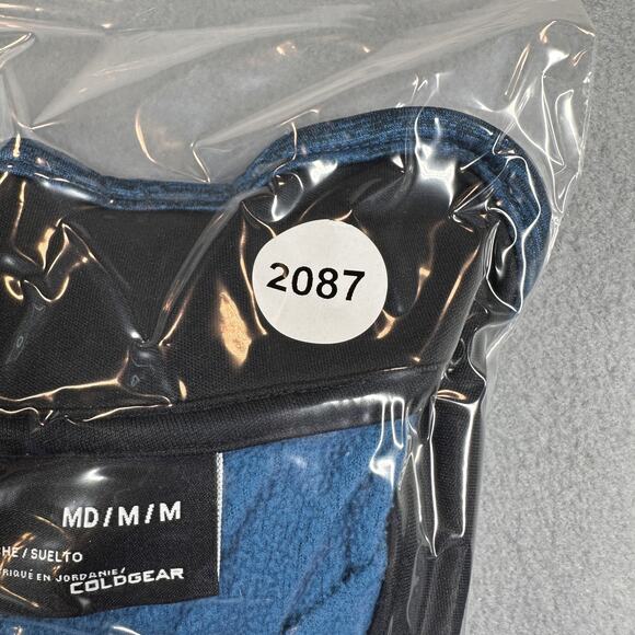 Under Armour Pullover Mens Medium Blue ColdGear Quarter Zip Loose Fit Athletic - Picture 6 of 6